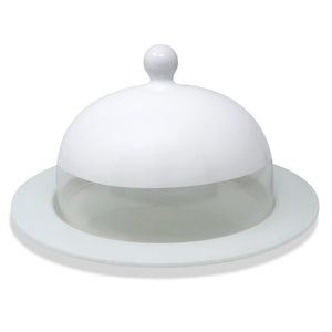 White and Glass Cake Dome