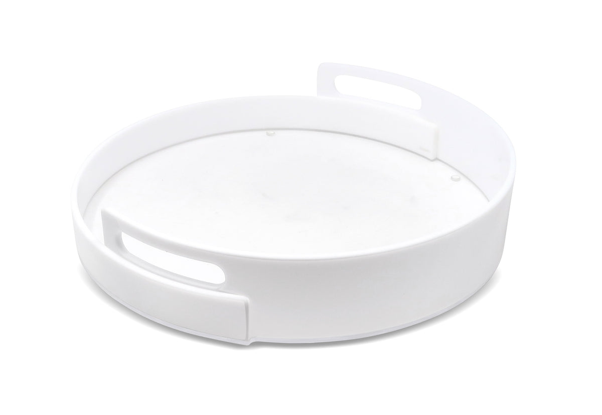 Acrylic Cake Dome with White Base, 13"D