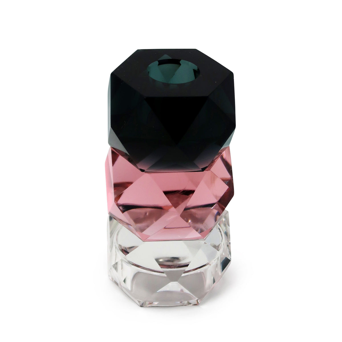 Tricolored Crystal Candlesticks