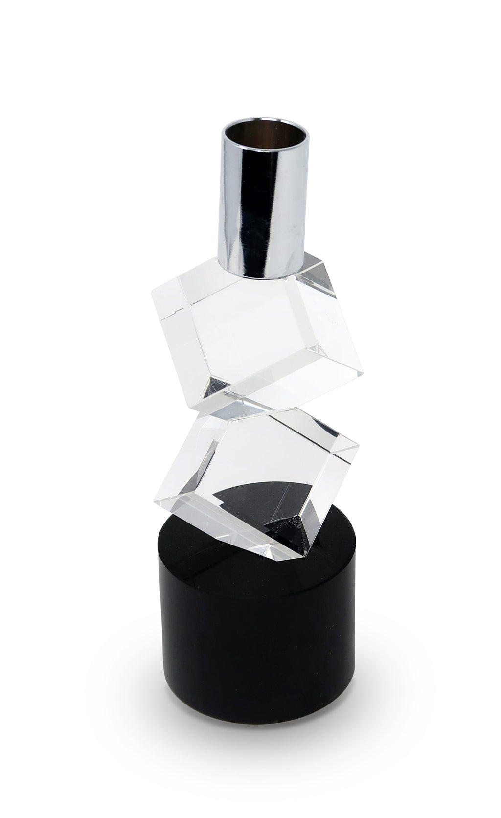 Crystal Candlestick with Diagonal Design(2 Sizes)