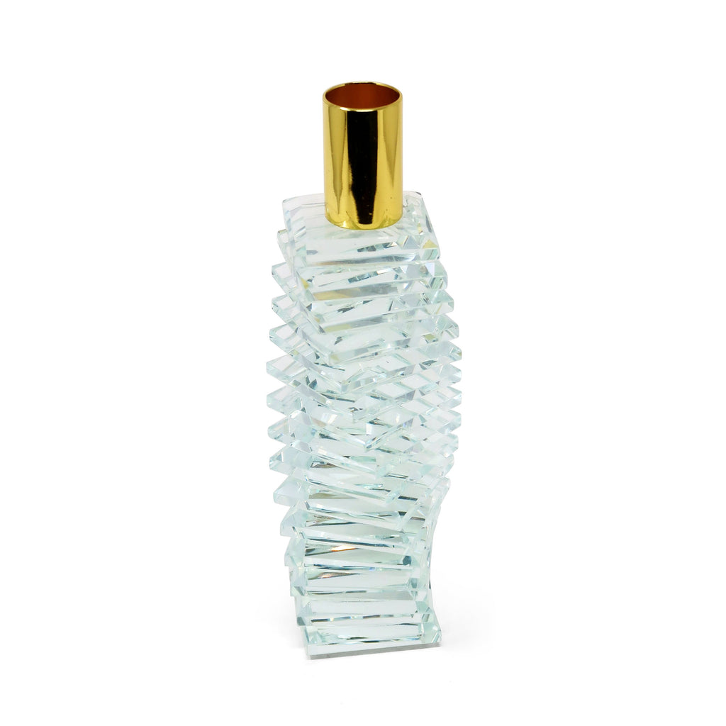 Crystal Candlestick Angular Shape with Linear Design(2 Sizes)