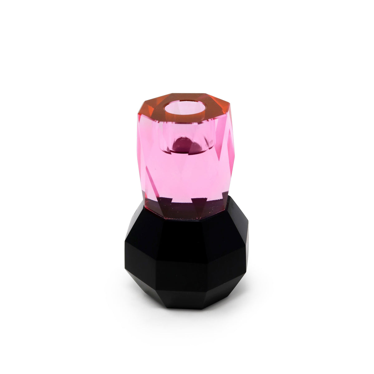 Two Tone Crystal Candle Holder