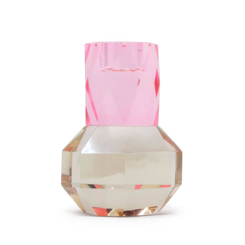 Two Tone Crystal Candle Holder