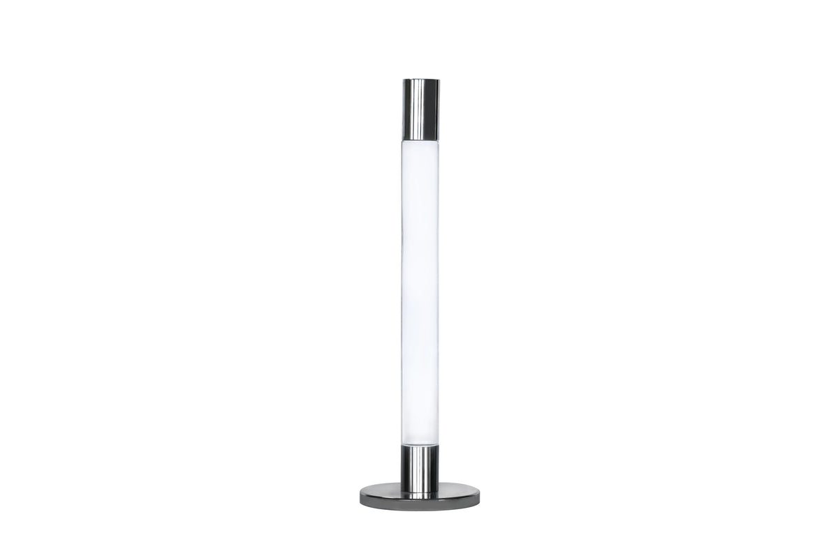 Tall Silver Candlestick 3"D (2 Sizes)