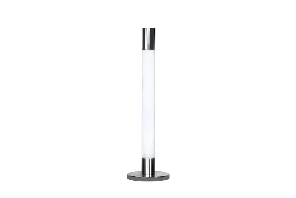 Tall Silver Candlestick 3"D (2 Sizes)