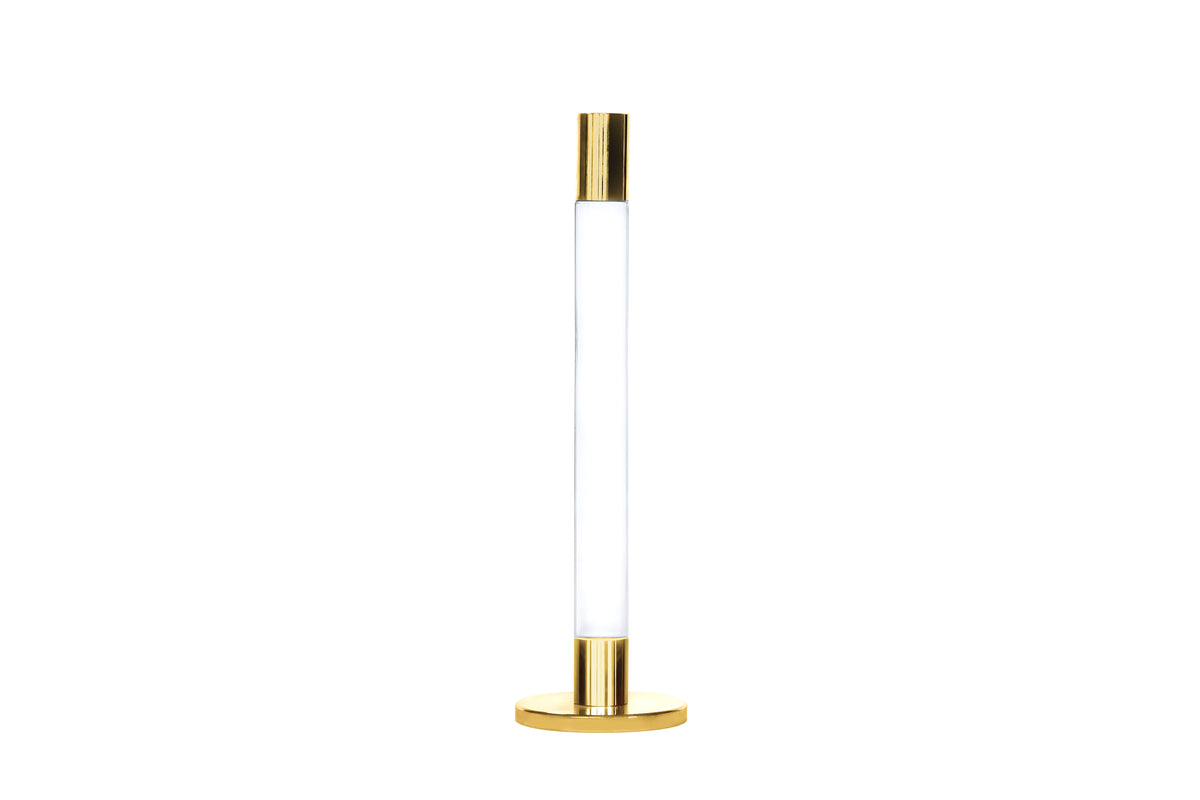 Tall Silver Candlestick 3"D (2 Sizes)