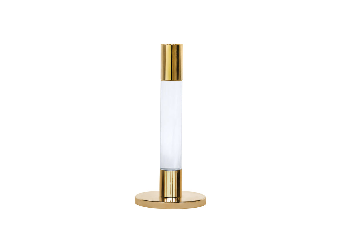 Tall Silver Candlestick 3"D (2 Sizes)