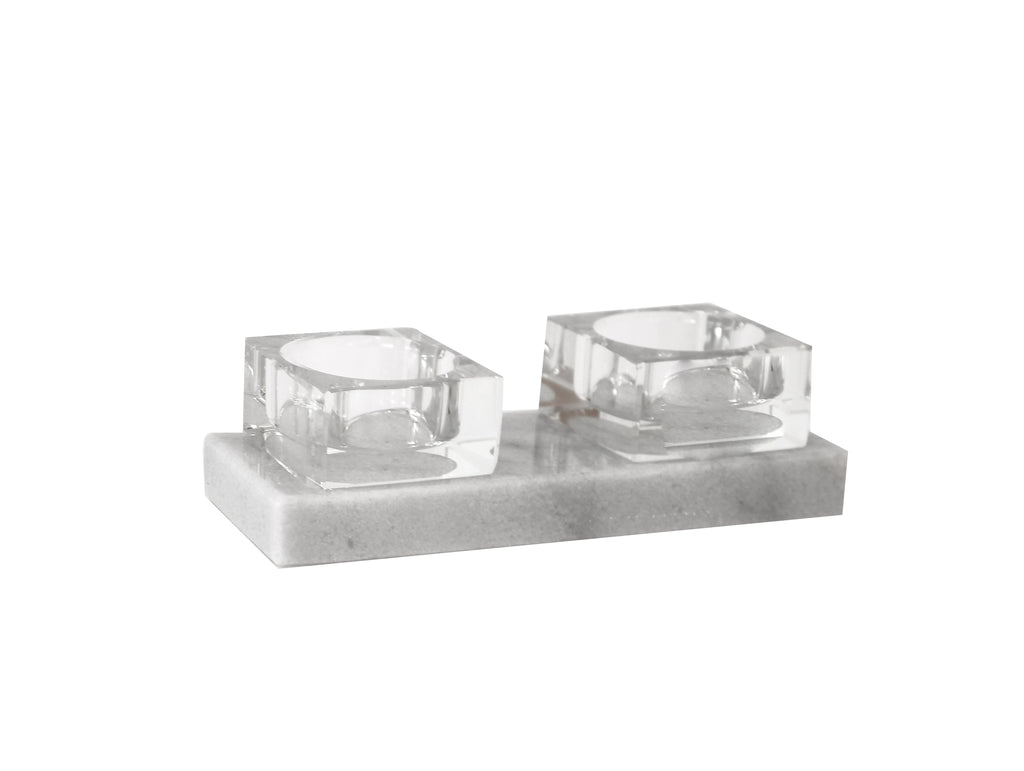 Candle Holder with Marble Base