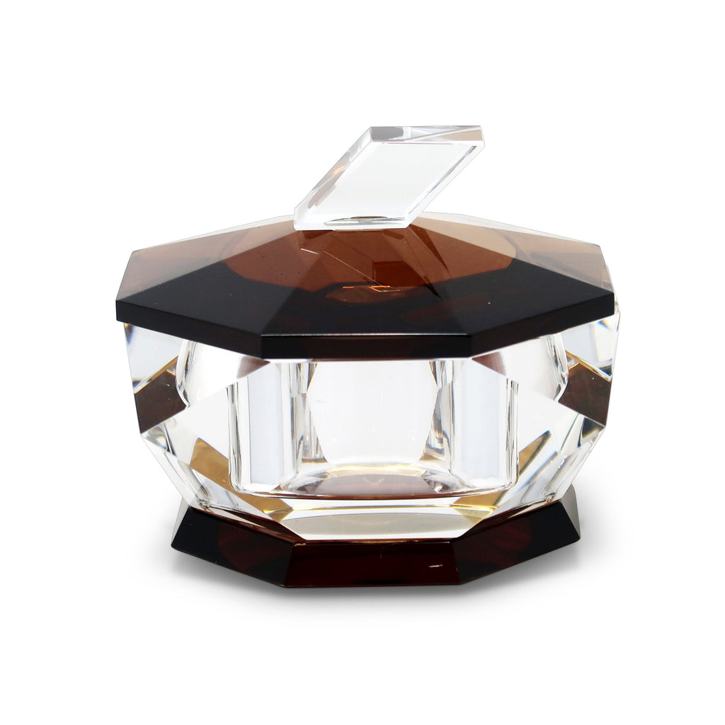 Crystal Candy Jar with Gold Base and Lid