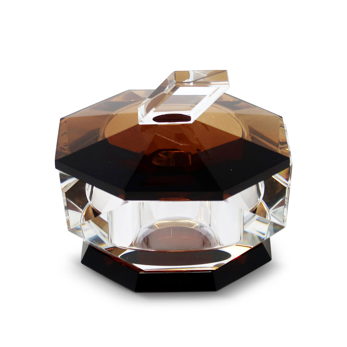 Crystal Candy Jar with Gold Base and Lid