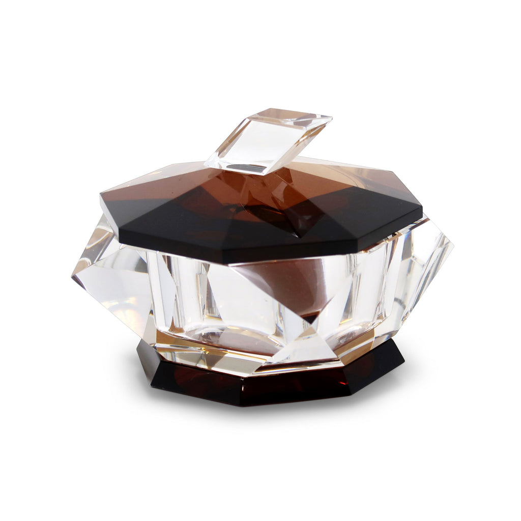 Crystal Candy Jar with Gold Base and Lid