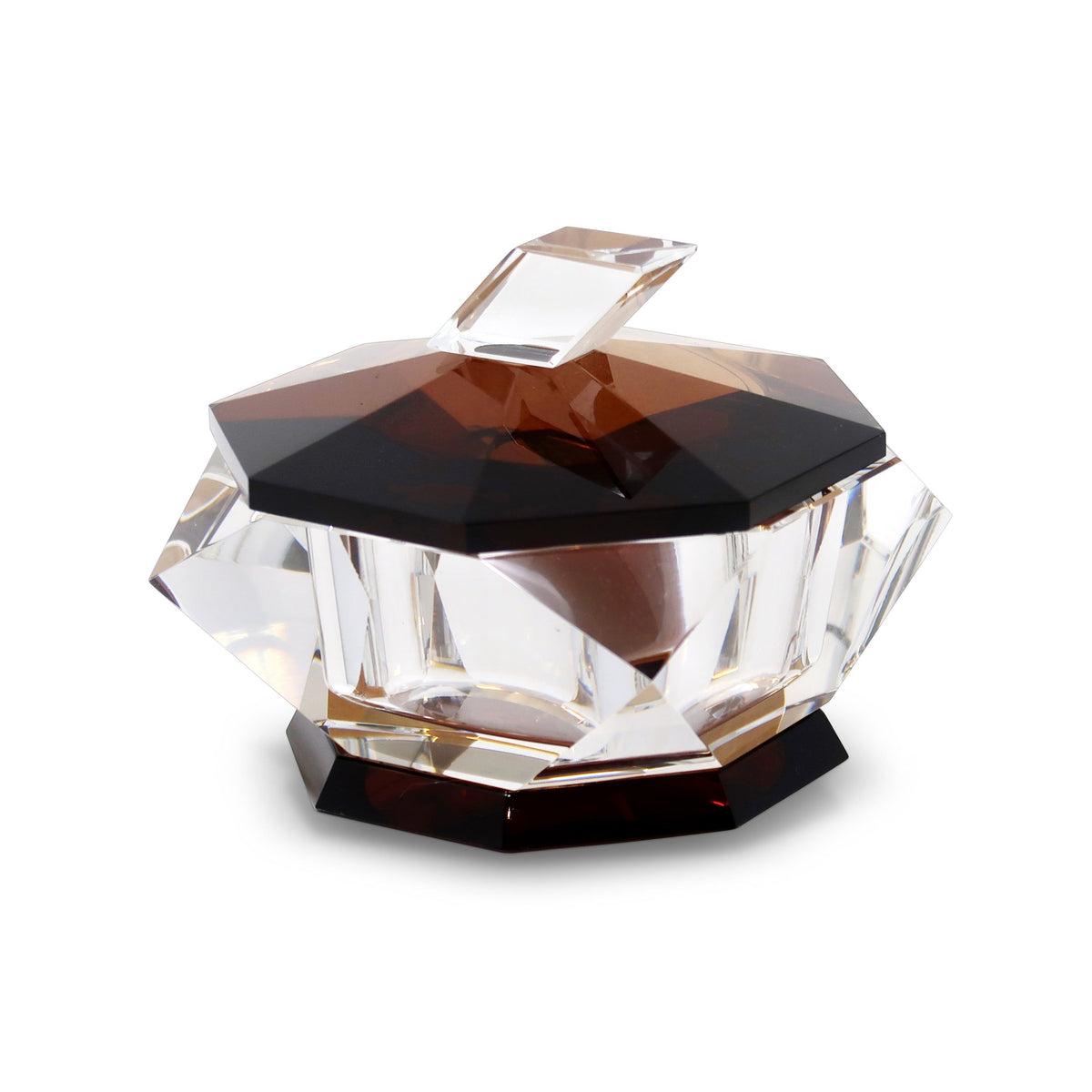 Crystal Candy Jar with Gold Base and Lid