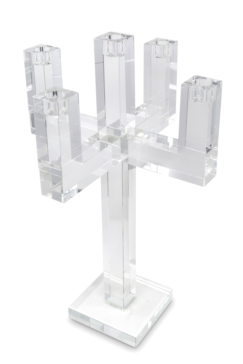 5 Light Crystal Square Cut Candelabra