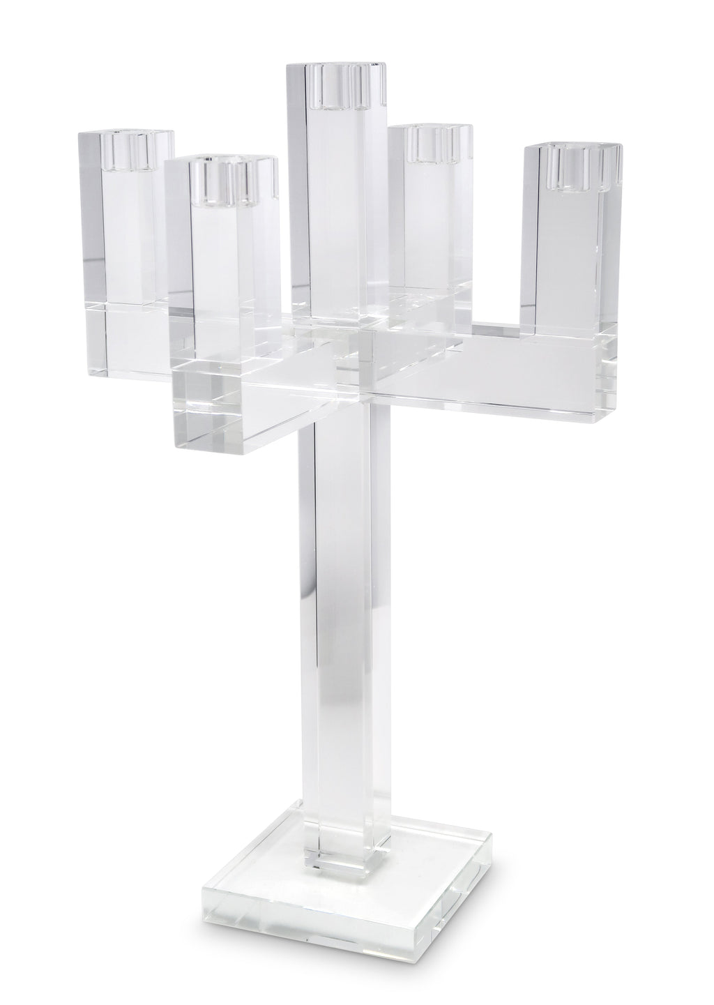 5 Light Crystal Square Cut Candelabra