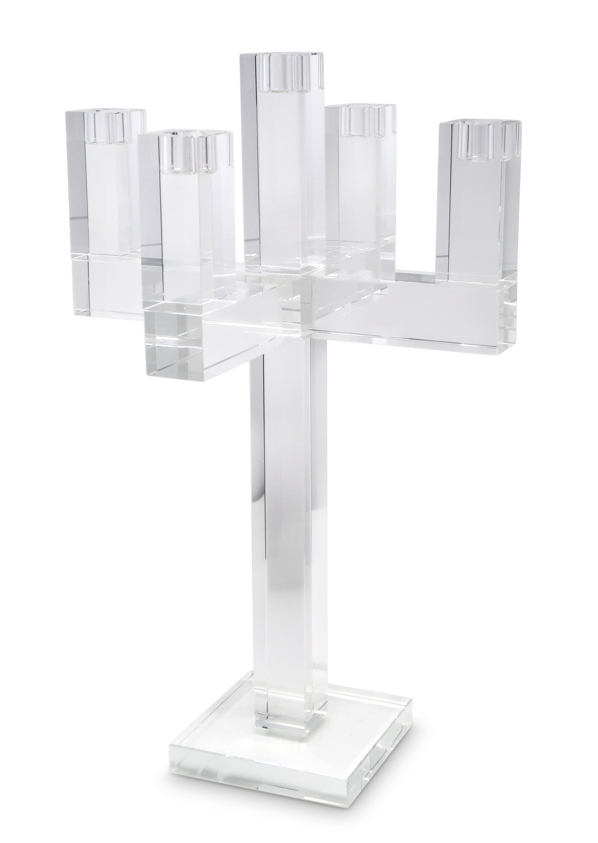 5 Light Crystal Square Cut Candelabra
