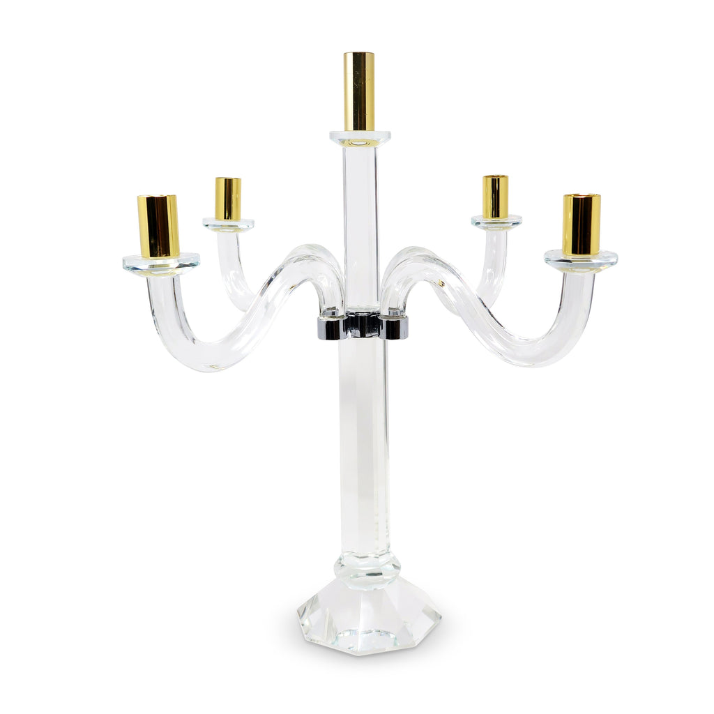 5 Light Candelabra with Gold or Silver Tip