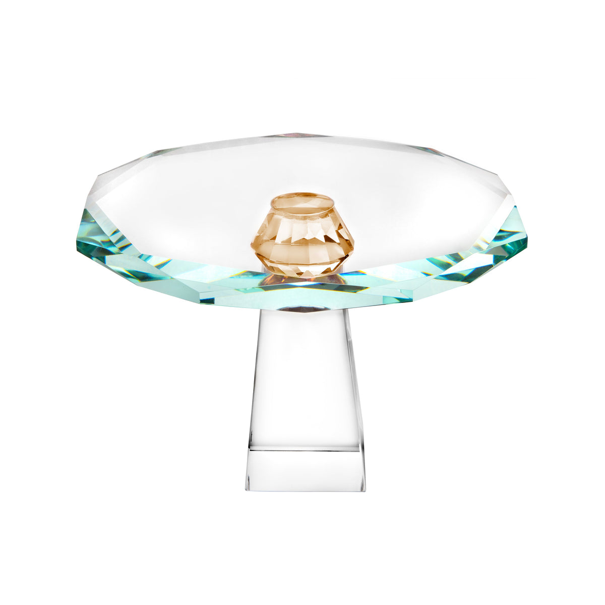 Cake Stand with Diamond on Foot - 5.3"H