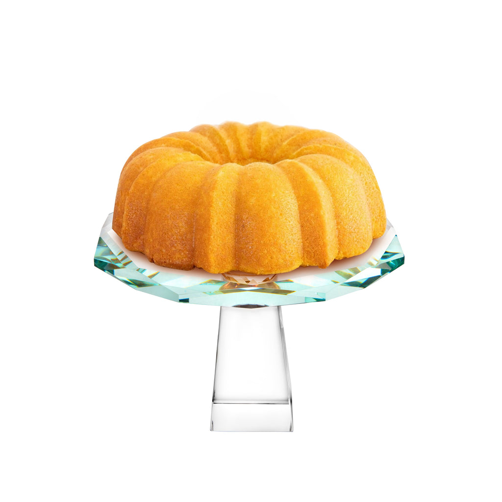 Cake Stand with Diamond on Foot - 5.3"H