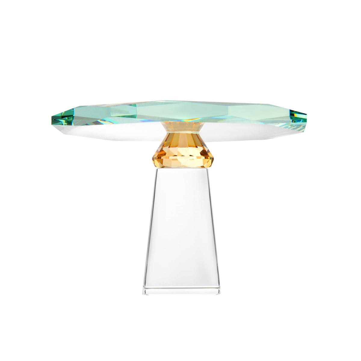Cake Stand with Diamond on Foot - 5.3"H