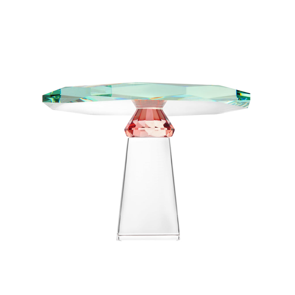 Cake Stand with Diamond on Foot - 5.3"H