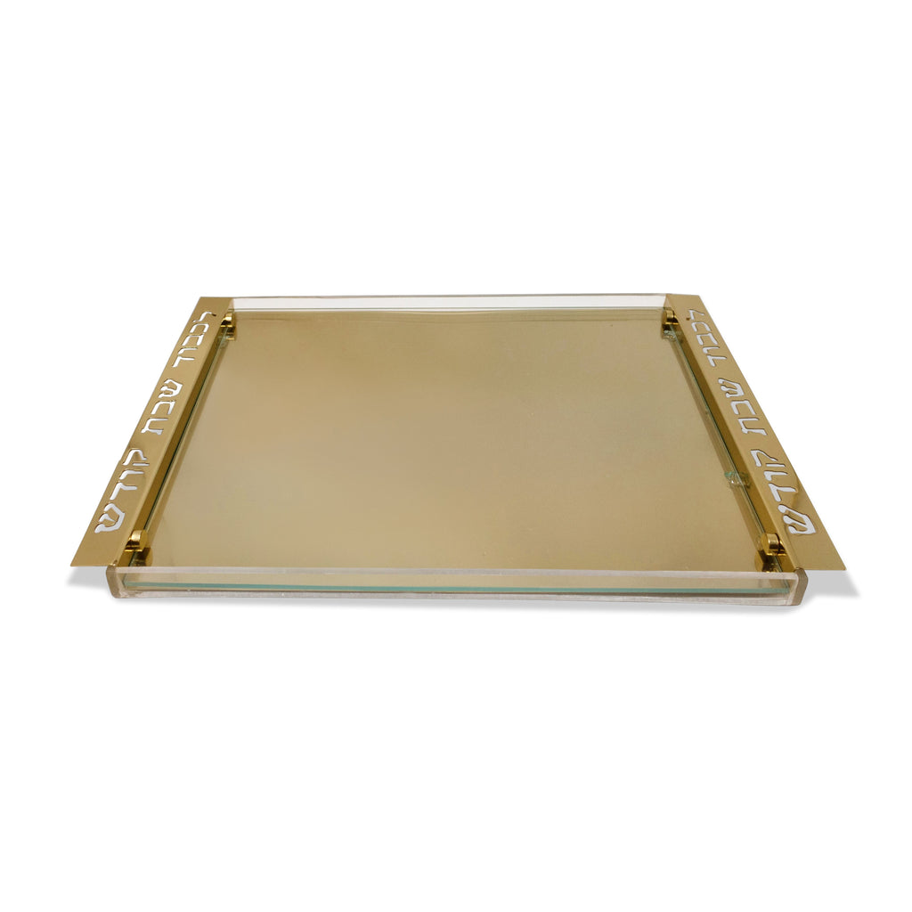 Acrylic Challah Tray with Imprinted Handles