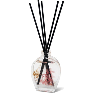 Clear Reed Diffuser with Pink Flower