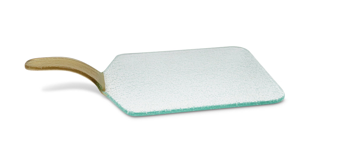Glass Tray with Gold Handle - 10.5"L