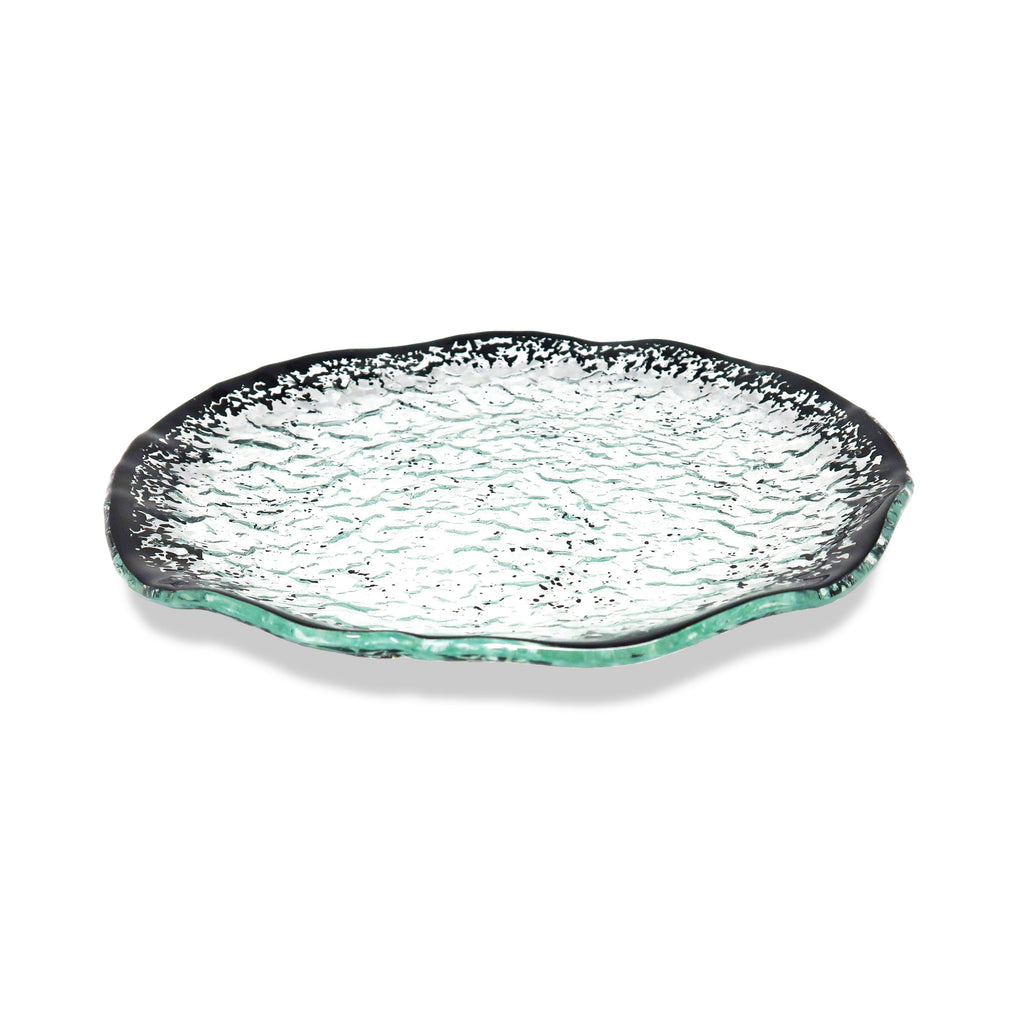 Set of 4 Plates with Scattered Black Design