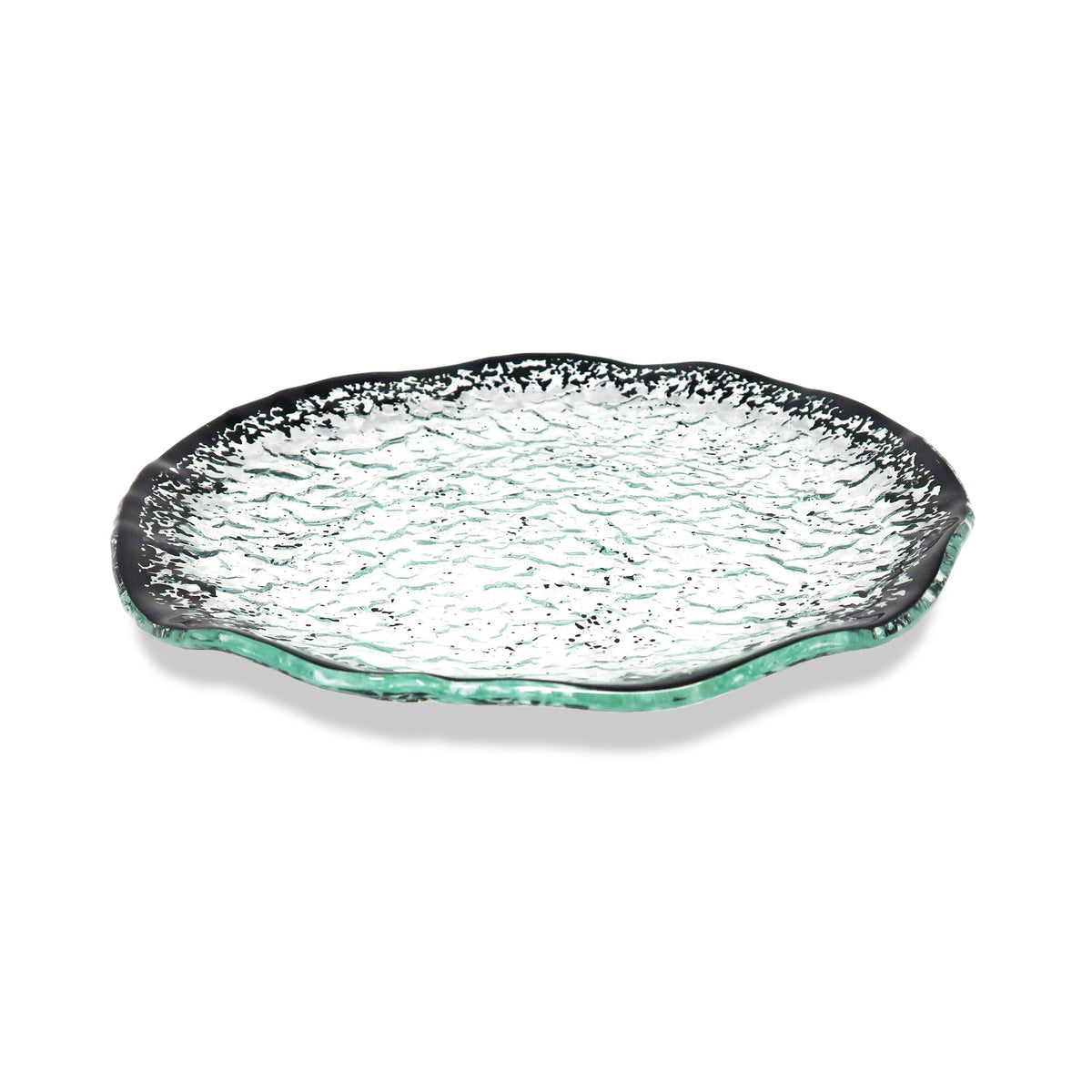 Set of 4 Plates with Scattered Black Design