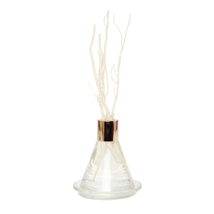 Clear Cone Shaped Reed Diffuser with Tray, 