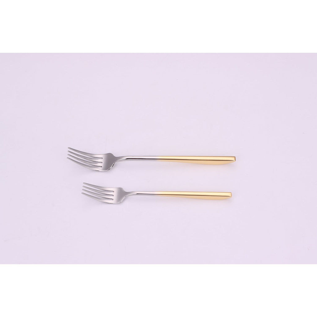 Crownex 20 Pc Flatware Set with Graduated Gold Handles, Service for 4