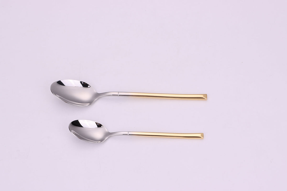 Simplicite 20 Pc Flatware with Graduated Gold Handles, Service for 4
