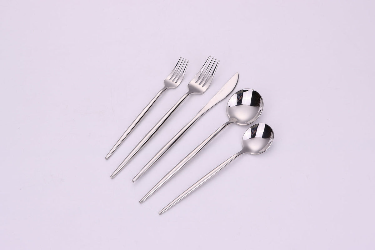 Morne 20 Pc Silver Flatware Set, Service for 4