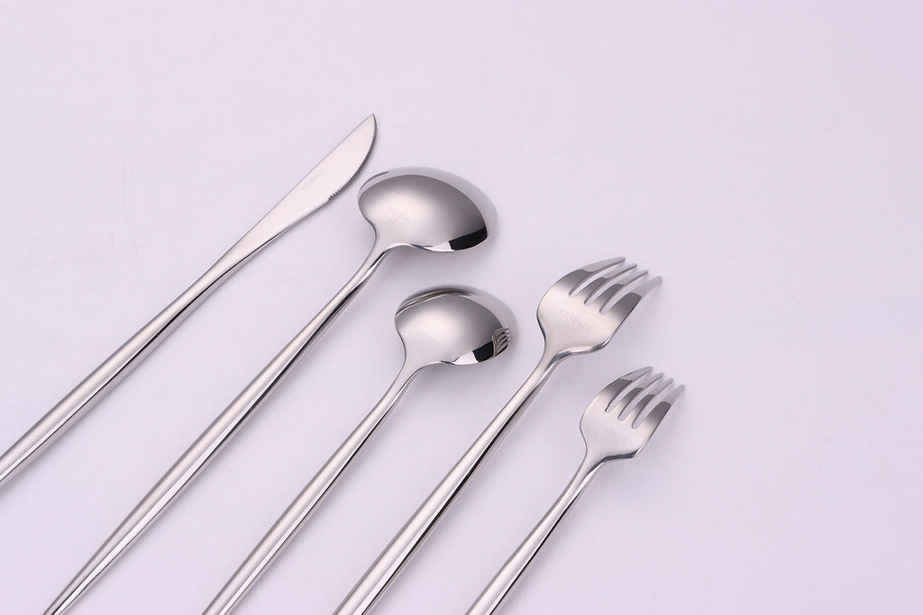Morne 20 Pc Silver Flatware Set, Service for 4