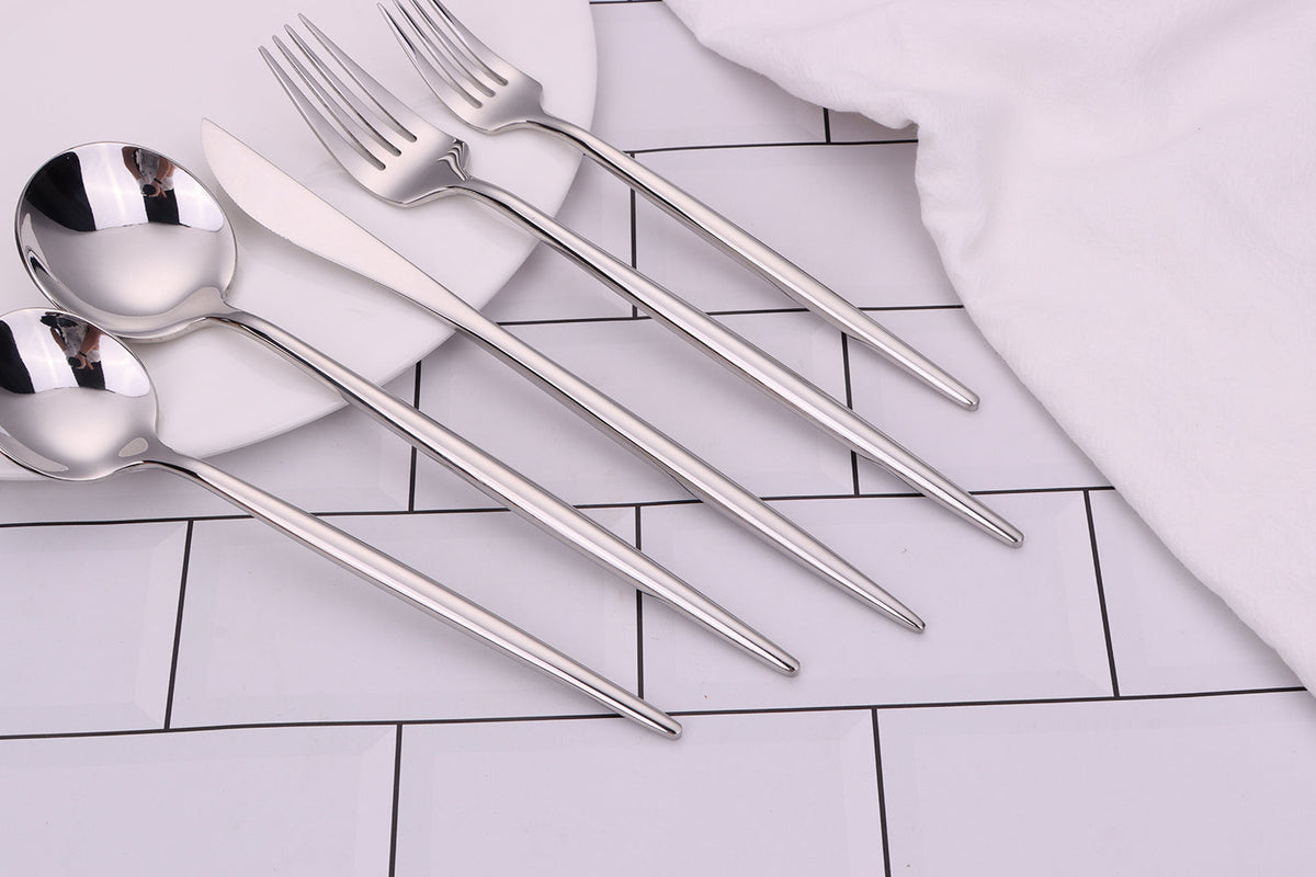 Morne 20 Pc Silver Flatware Set, Service for 4