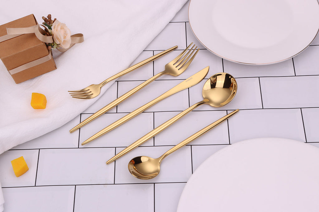 Morne Gold 20 Pc Flatware Set,  Service for 4