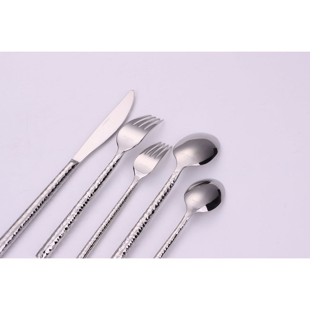Pexo 20 Pc Silver Flatware Set, Service for 4