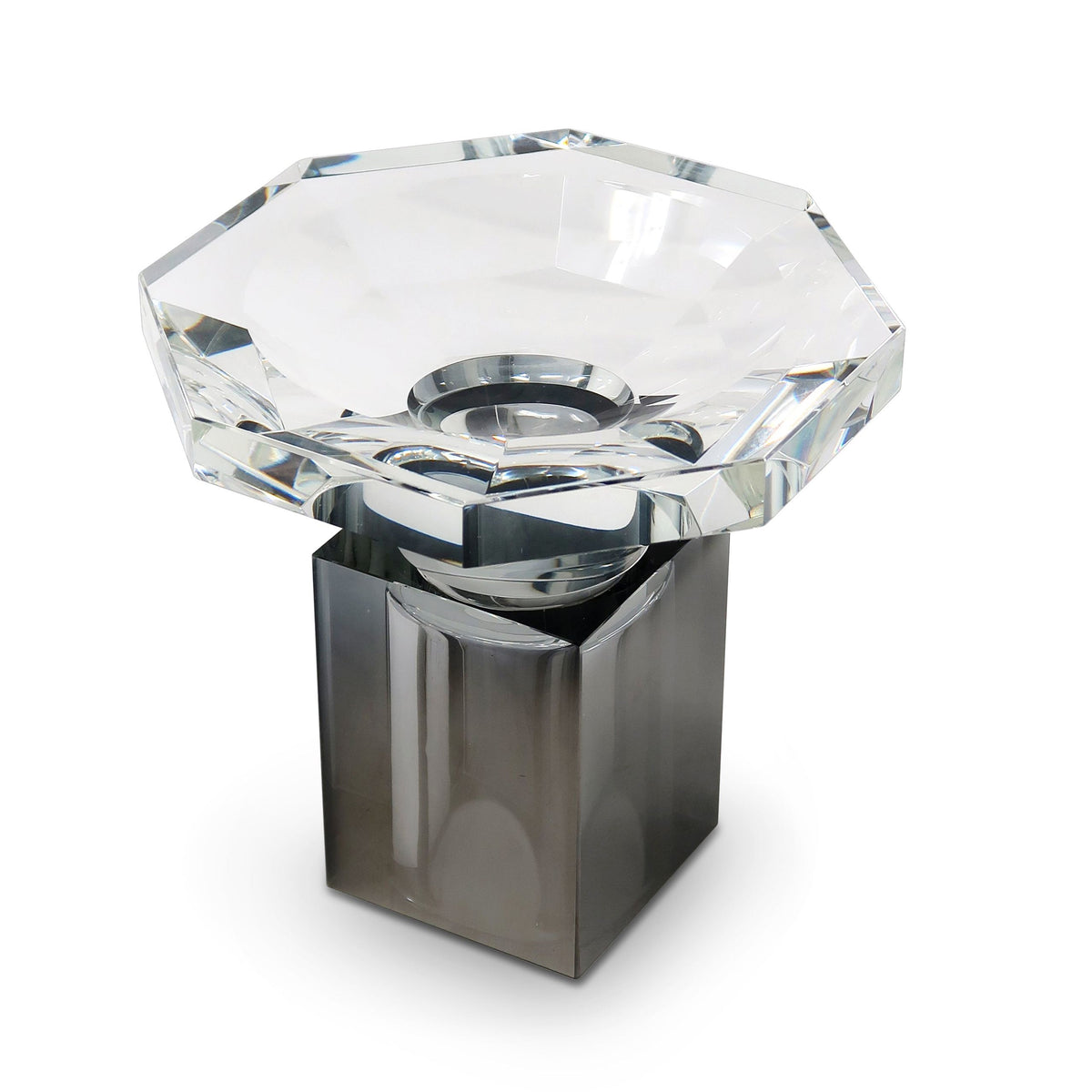 Crystal Bowl with Smoked Base