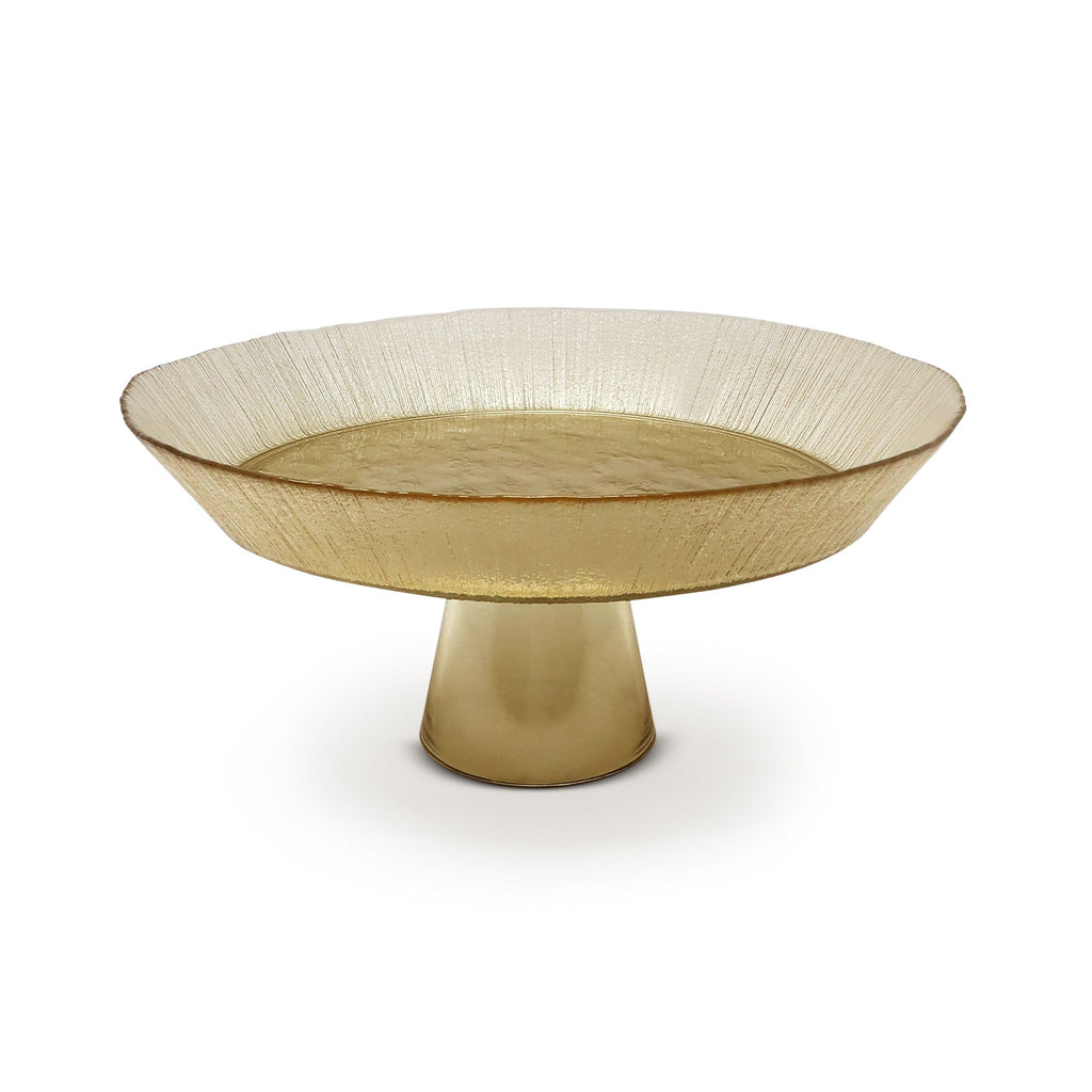 Gold and Black Footed Plate