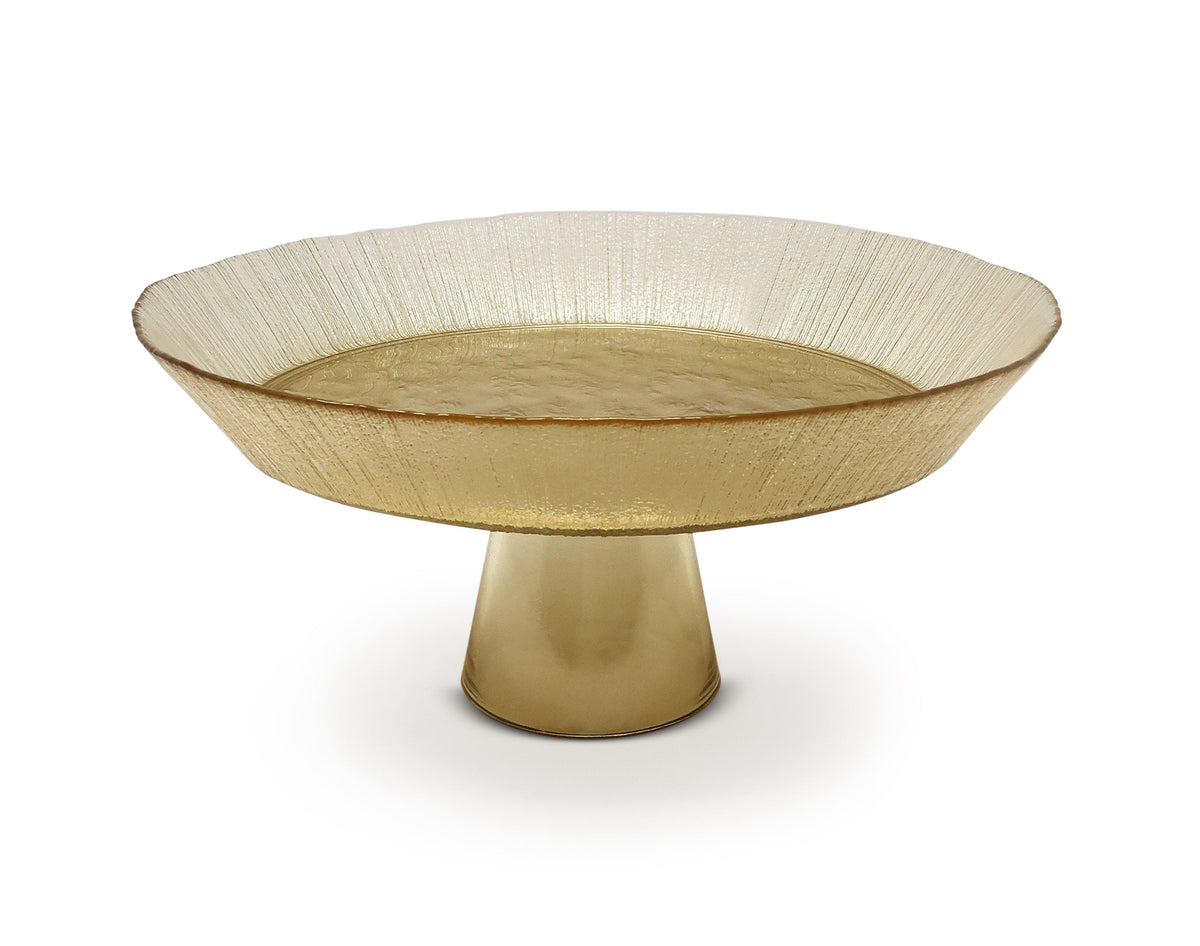 Gold and Black Footed Plate