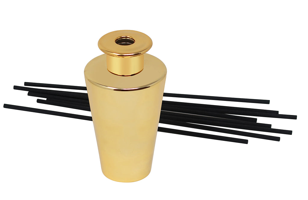 Polished Gold Reed Diffuser, "Zen Tea" Scent
