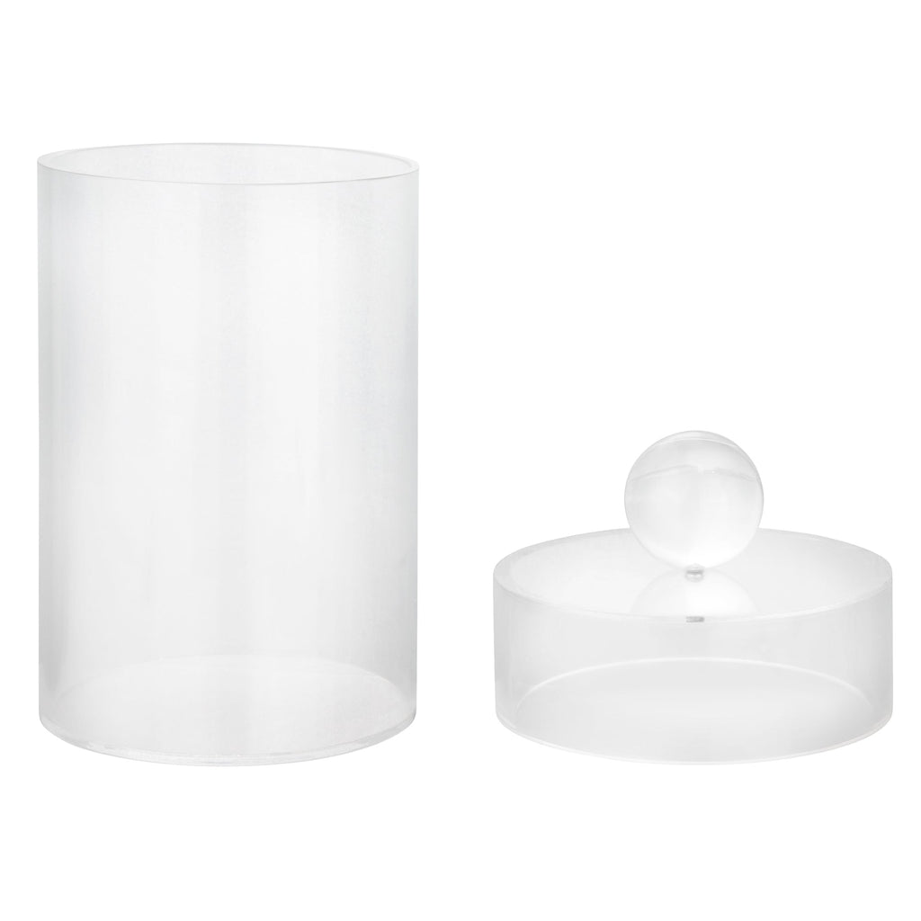 Acrylic Canister with Ball Knob, Available in 3 sizes