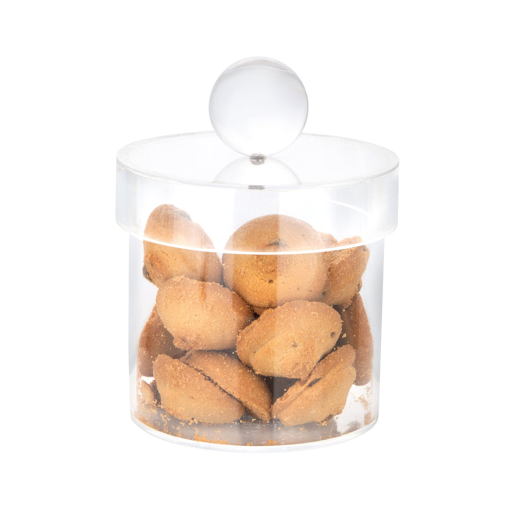 Acrylic Canister with Ball Knob, Available in 3 sizes