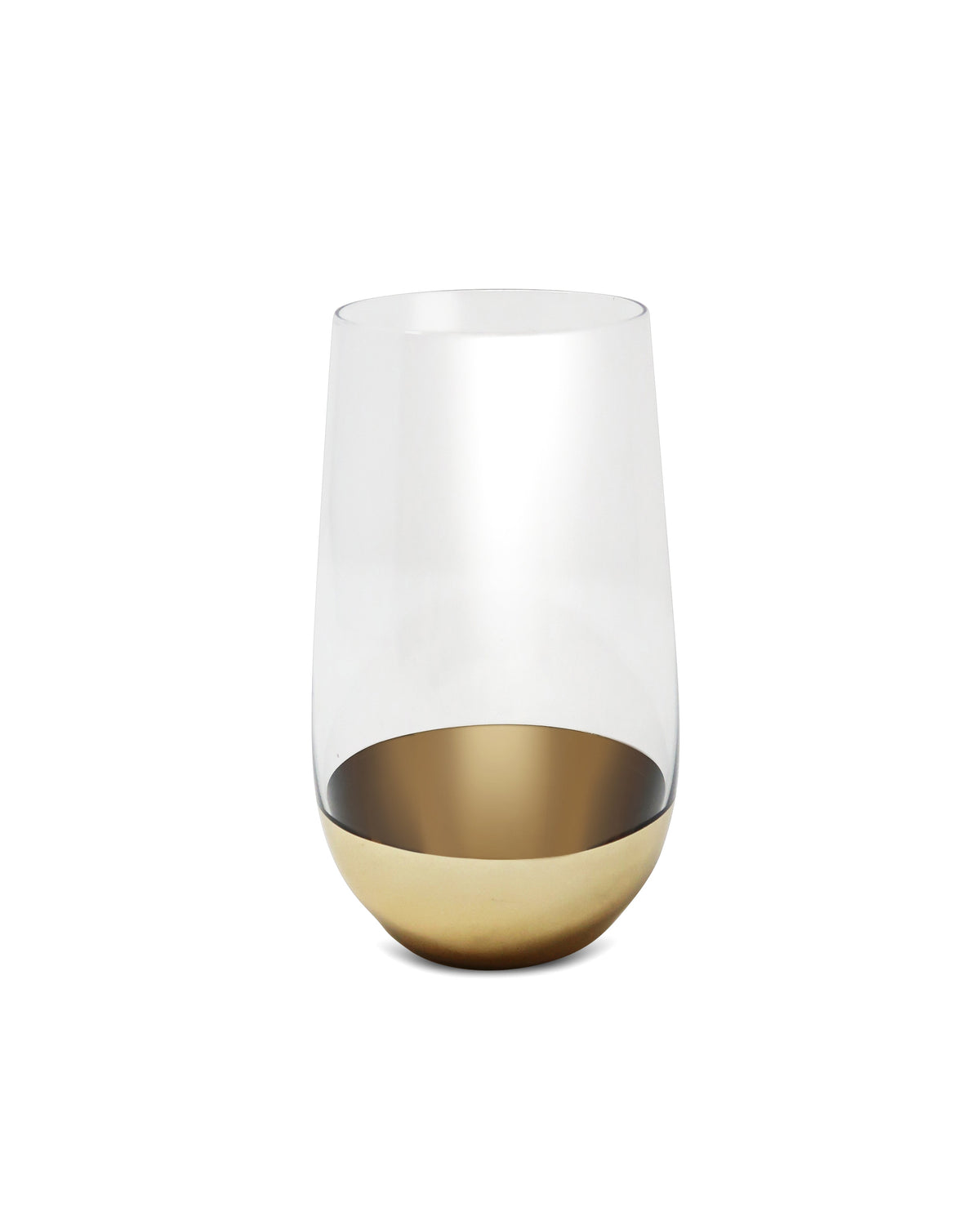 Set of 6 Glasses with Gold Dipped Bottom