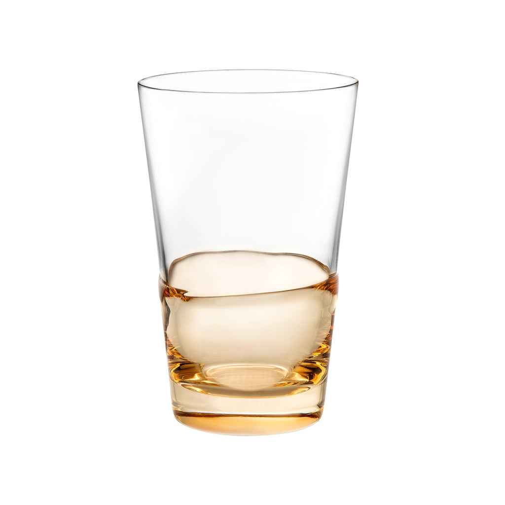 Set of 6 Glasses with  Colored Shade Bottom Half