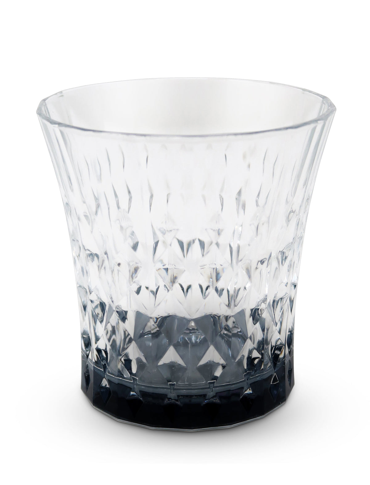 Liscio Ottico - Set of 6 Diamond Glasses with Smoked  Shade on the Bottom