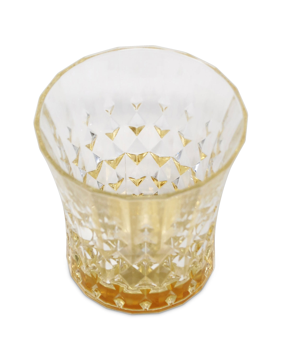 Liscio Ottico - Set of 6 Diamond Glasses with Smoked  Shade on the Bottom