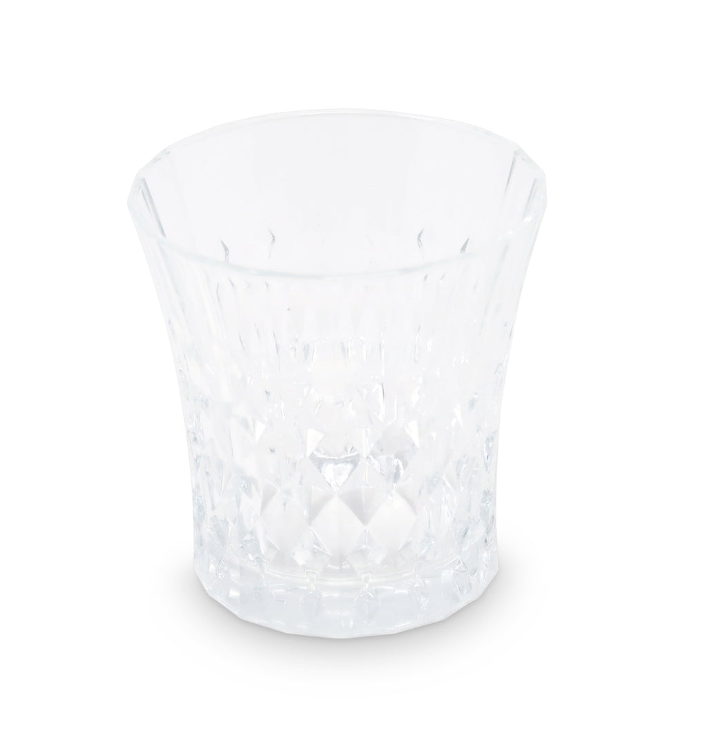 Liscio Ottico - Set of 6 Diamond Glasses with Smoked  Shade on the Bottom