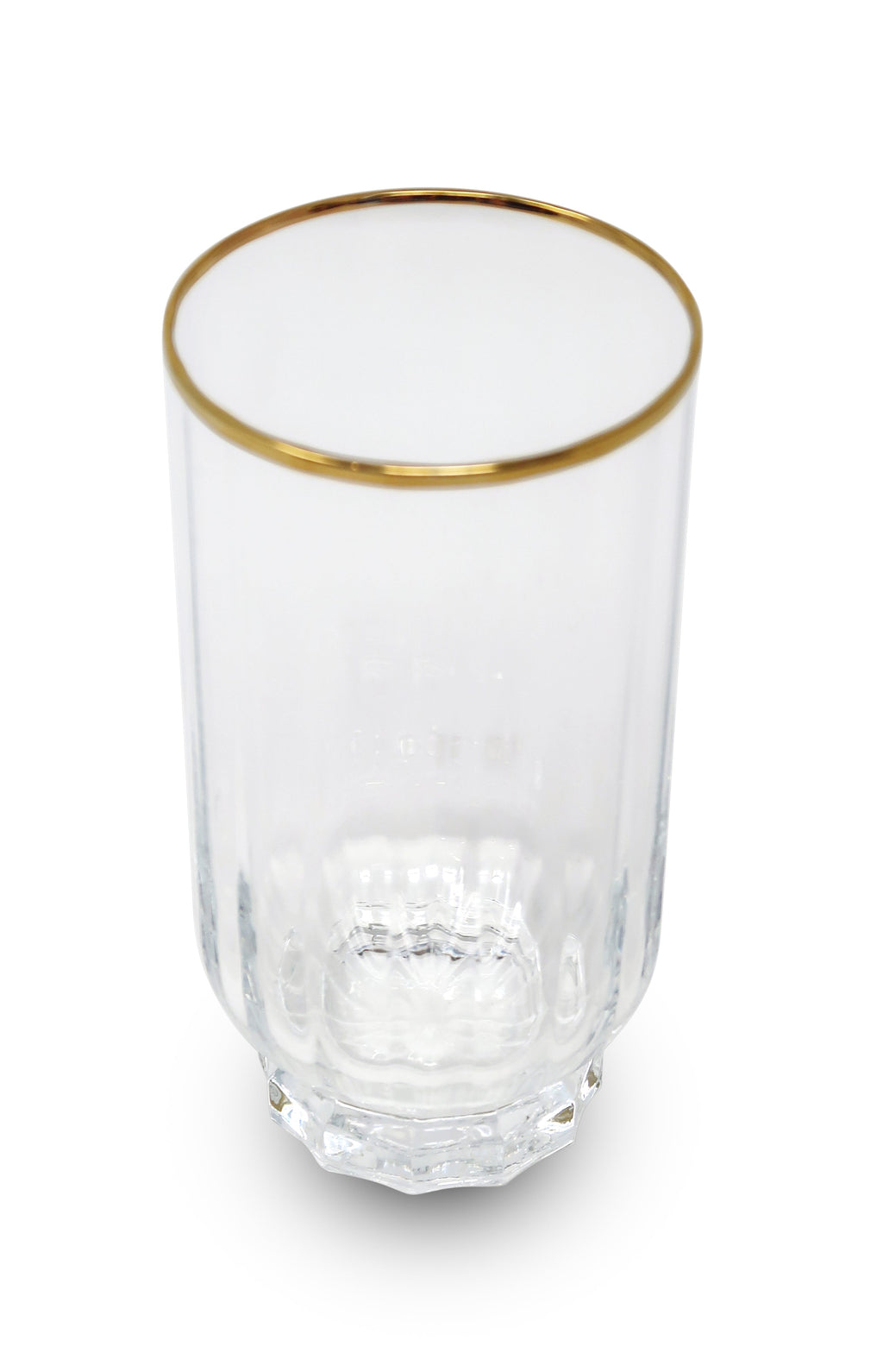 Liscio Ottico - Set of 6 Highball Glasses with Gold Rim