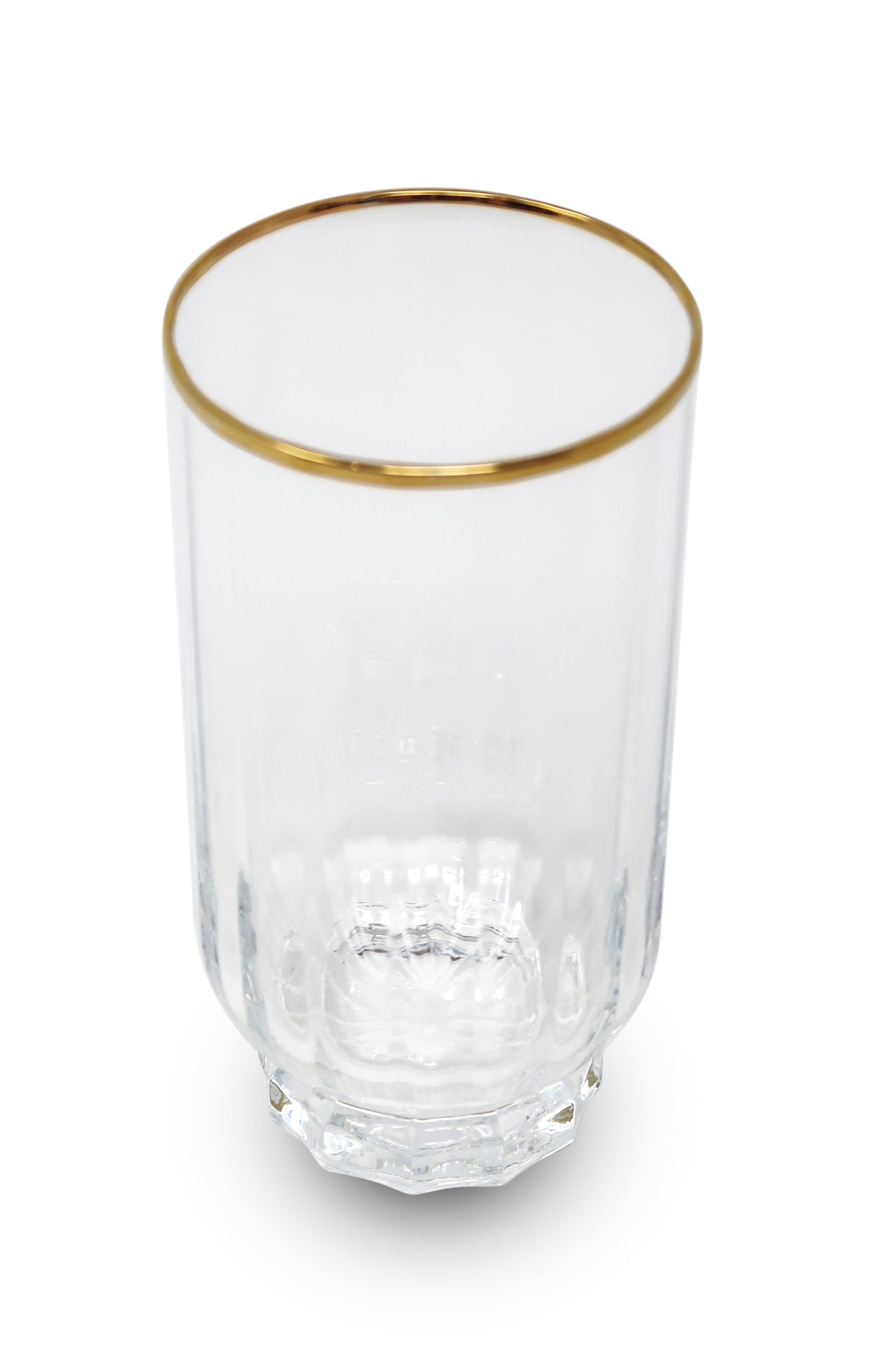 Liscio Ottico - Set of 6 Highball Glasses with Gold Rim